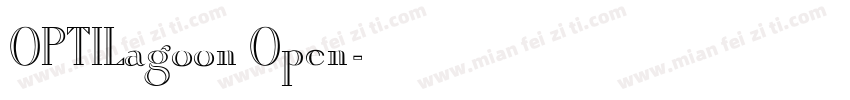 OPTILagoon Open字体转换